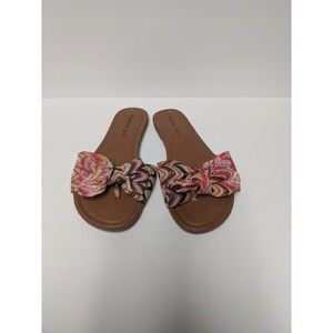 Madden Girl Textile Colourful Flip Flop Sandals Size 7